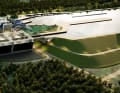 Rendering della nuova struttura: è prevista la realizzazione di una nuova camera di compensazione e un adeguato adeguamento delle zone di accesso al porto, comprese le aree di partenza e di attesa.