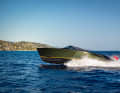 Conversations are possible behind the low windscreen even at 40 knots