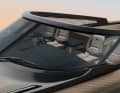 The all-round windscreen sits in the carbon frame.