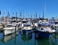 View of the jetties: 170 exhibitors present their boats directly in the water at the Ancora Yacht Festival in Neustadt.
