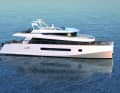 Alu Marine beginnt mit dem Aufbau ihrer neuen Motorkatamaran-Trawler-Linie.