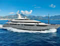 03 - ATZTECA
 Flowing lines from the Venetian design team with few decks and yet a crew of 30. 4000 kW from two Caterpillars can cover 6000 nm.
 Length: 72 metres, year of construction: 2010, shipyard: CRN,
 Designer: Nuvolari-Lenard, Issue 2/2011