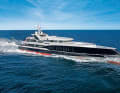 04 - PREDATOR
 Aggressives, aber stimmiges Styling mit einem der ersten
 Axe-Bows; Interieur von Bannenberg in Macassar und Zebrano.
 Länge: 73 Meter, Baujahr: 2008, Werft: Feadship,
 Design: De Voogt, Heft 1/2009