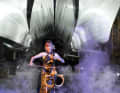 The London cellist Jo Quail played at the "White Rabbit" unveiling