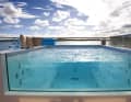 Pool with marvellous views in and out.