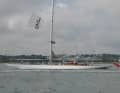 "Ranger" on the way to the start of the Hundred Guinea Cup regatta.
