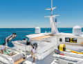 "Charley" transports dinghies on deck and its own 12-metre carbon fibre catamaran at the stern as a tender for the tender. | .