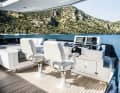 Above it all: The flybridge is separated from the water surface by 7.50 metres.