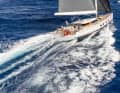 Invisible aid: With a 6.40 metre DSS foil extended to leeward, "Canova" pushes twelve degrees less under the right conditions and sails five knots faster.