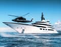 „AHPO“: Die 115-Meter-Lürssen, der wir ab Seite 66 ein großes Yachtporträt widmen, dürfte im Port Hercule auch ohne landenden Helikopter alle Blicke auf sich ziehen. Das markante Nuvolari-Lenard-Design zählt zu den exklusivsten Charteryachten der Welt und bietet Gästen jeglichen Komfort.