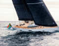 Trunk in the wind: The carbon construction has a displacement of 65.9 tonnes including the three-metre bowsprit and starts up quickly even in a light breeze.