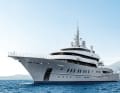 Nice heavyweight: The superstructure of the five-deck boat, which displaces 2164 tonnes, is also made of steel, with the exception of the top deck added by Akyacht.