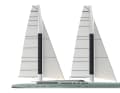 Allein die aerodynamisch geformten Masten stünden mit einer Gesamtfläche von etwa 400 Quadratmetern im Wind. Rondal würde insgesamt 480 Quadratmeter große Solarpaneele in die Carbonprofile laminieren