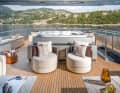Sun deck: The jacuzzi at the stern also remains filled whilst the boat is underway.