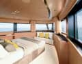 The highlight is the owner's cabin with a panoramic view in the foredeck.