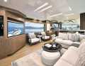 Salon: The New Zealand V77 owner chose dark walnut wood and cream-coloured upholstery.