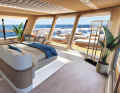 Bright and open: The owner's suite occupies the forward main deck