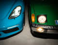 Extrahell trifft extravagant: Das LED-Licht des Porsche 718 wirkt im direkten Vergleich praktisch doppelt so hell wie das H4-Licht des 914. Der kontert allerdings mit motorisch ausfahrbaren Klappscheinwerfern. Damit wird klar: Der Augenaufschlag des Porsche 914 gewinnt eindeutig die Coolness-Wertung.