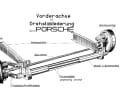 Eine Skizze zum Porsche Typ 7 aus den 1930er-Jahren (oben) und eine
technische Zeichnung von 1948. Eine Verwandtschaft zum heutigen  Schriftzug „Porsche“ ist nicht zu verleugnen | Privat, Unternehmensarchiv
Porsche AG