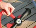 The manufacturer's specifications for the correct pressure are between 14 and 17 psi.