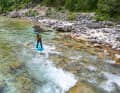 If the angle is ideal, there is no need to work with many or powerful paddle strokes, as the fin does most of the work.