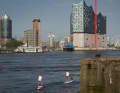 Enjoy the entire Hamburg skyline from the Elbe. More is not possible...