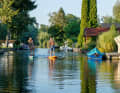 Canale Grande with a difference: lots of greenery and hardly any traffic. This is how to enjoy the charm of New Venice.