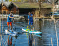 Test duel Here a board with a very narrow tail and wide bow against its exact counterpart.