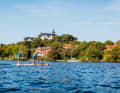 The Großer Plöner See is one of 18 lakes that the Schwentine flows through from its source to its mouth.