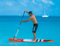 It is important to keep the blade close to the surface of the water and avoid large movements. Keeping the blade close to the water helps to maintain balance and to be able to quickly place it in the water for balance if necessary. Concentrate on keeping your board stable throughout the recovery phase...