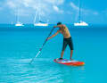 The first measure is to move the paddle blade away from the edge of the board to reach as far to the side as possible