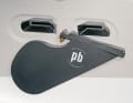 Paddleboard Allround Touring 11'8'' x 32.0'': The fin box is designed in two parts for easier rolling, the fin screw does not have to be threaded into the box, but always remains on the fin with the screw and is only inserted and tightened.