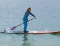 In addition to the 82-kilo testers, our 60-kilo tester with SUP racing experience also tried out the paddles.