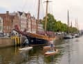 In Lübeck you paddle along the old harbour facilities and historic ships.