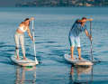 "The relaxing effect of the water is never lost," asserts Maurus. He loves taking a deep breath on the SUP.