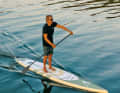 Andy test-driving on flat water.