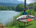 Bequemer Einstieg beim Campingplatz Draufluss in Spittal.