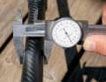 Measurement of the shaft diameter