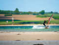 The turquoise flat-water piste on the island of Lyø is perfect for freestyling or relaxed freeride sessions.