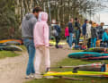 So sieht die angesagteste deutsche Meisterschaft im Freestyle aus: Minimal-Setup an Land (am besten Spot)...