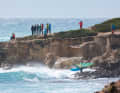 Under the spell of the magic of Sardinia. The powerful waves of Capo Mannu can only be reached via a rocky entrance or after a long cross.