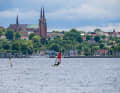 Windsurfing in front of Roskilde Cathedral