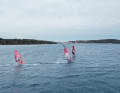 Relaxed foiling in the shallow water lagoon of Veli Rat.