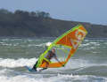The GA Sails Manic in the Baltic Sea surf of Dazendorf.