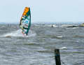 There are small Baltic waves on the west side of the lagoon.