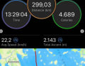 Dimitris foiled almost 300 kilometres in just one day