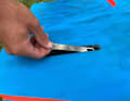 The mast angle can be varied using thin washers in the foil box.