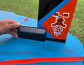 The sliding surface is selected as the reference plane using a digital inclinometer.