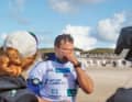 Emotionen beim World Cup Sylt: Tränen der Freude bei Michele Becker nach seinem allerersten Elimination-Sieg