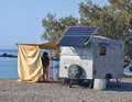 Wildcampen ist auf Kreta offiziell verboten, wird aber in der Nebensaison teilweise geduldet.
